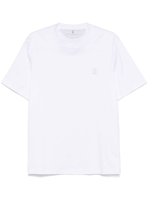 White crew neck t-shirt BRUNELLO CUCINELLI | M0B138440C6159